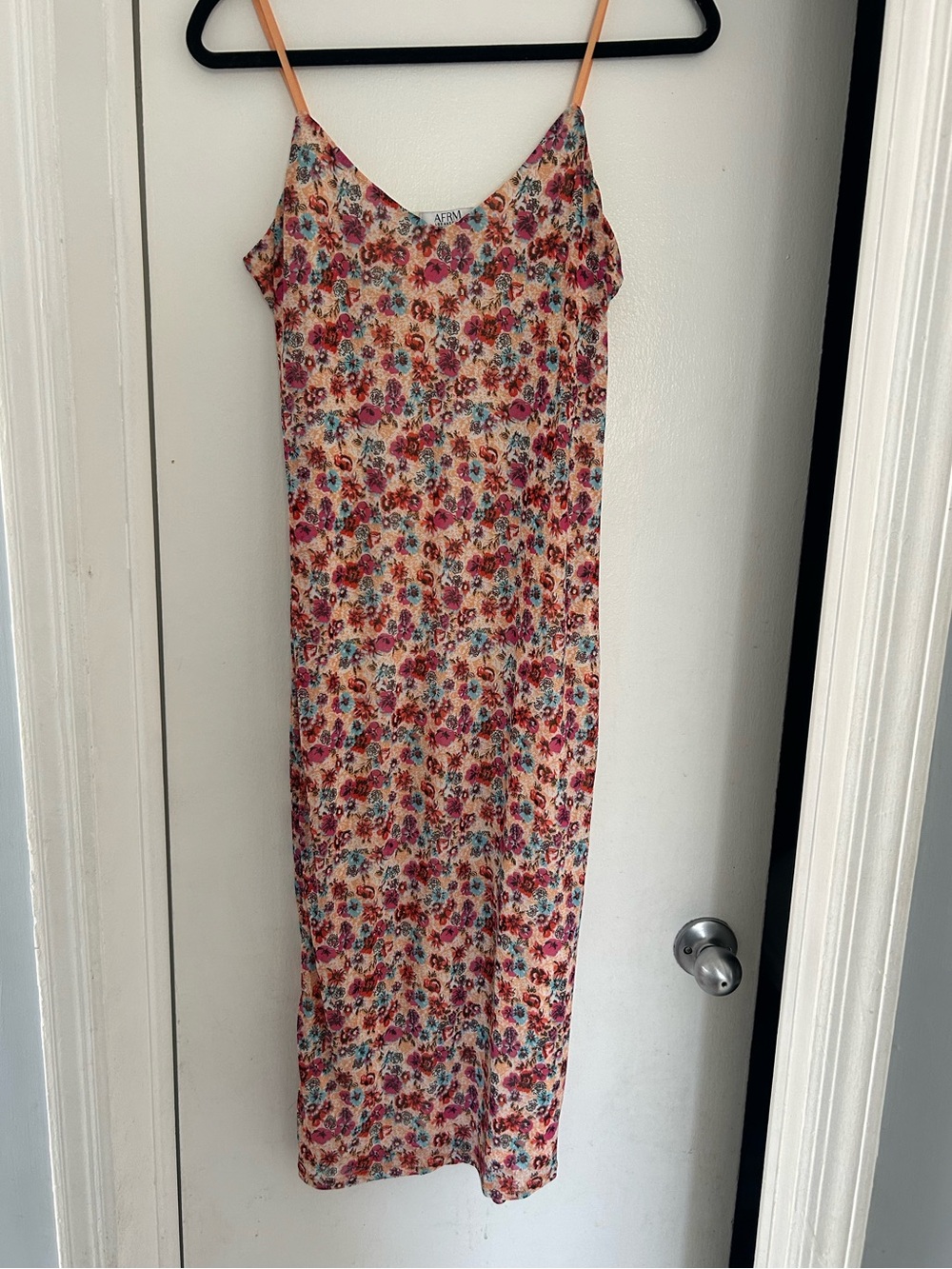 AFRM Los Angeles Floral Bodycon Midi Dress size Large
